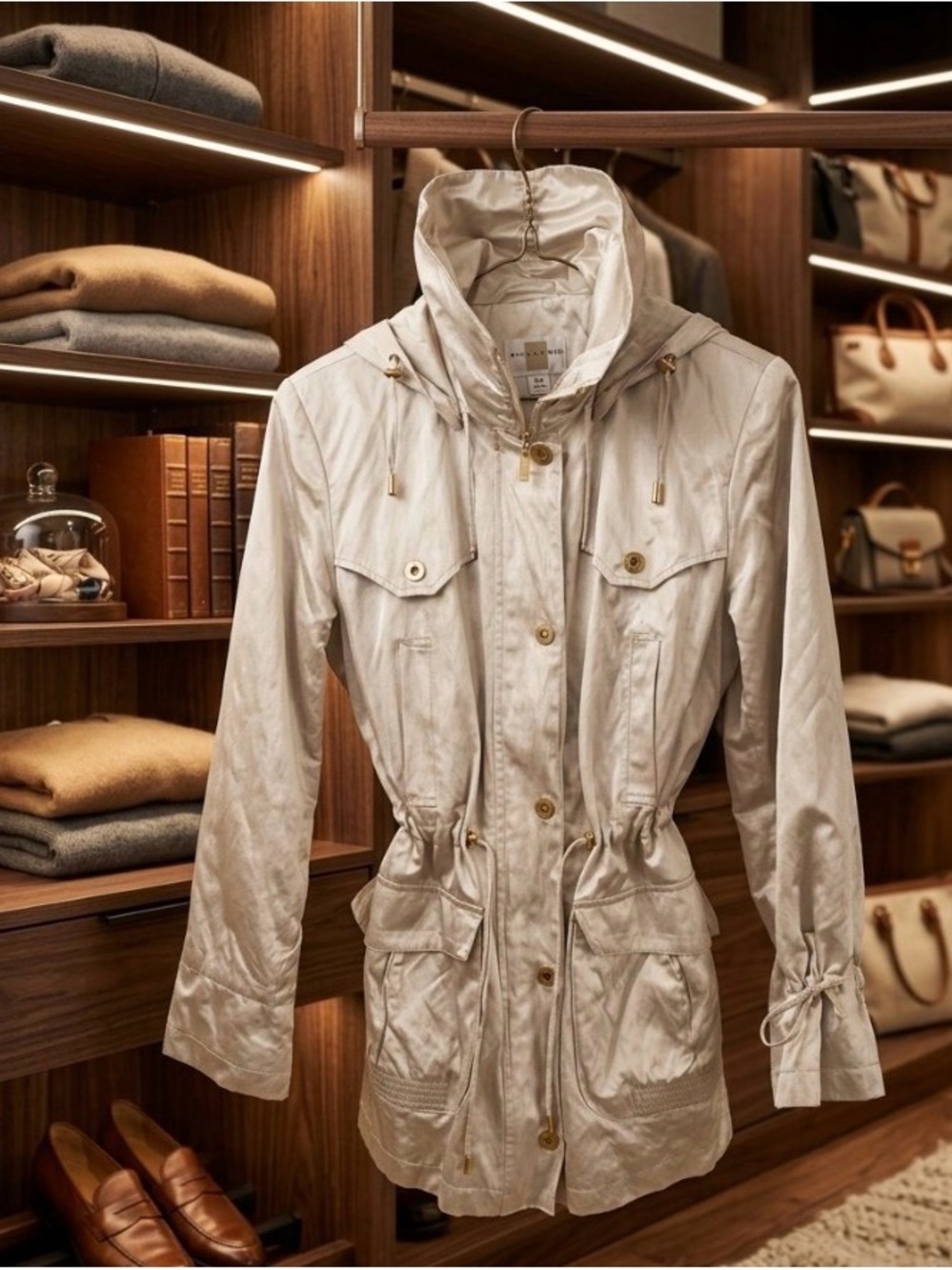 Gallery Light Gold Hooded Jacket